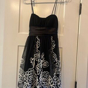 Speechless Black Mesh Detail Dress